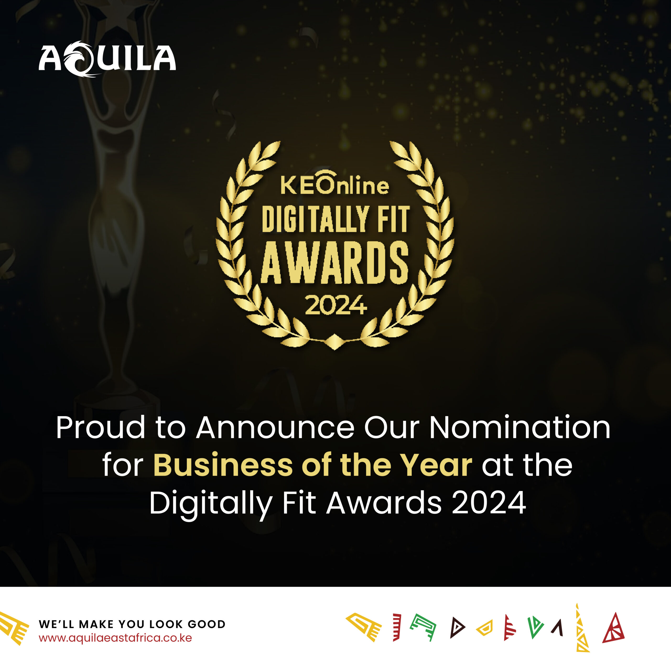 Nomination for Business of the Year at Digitally Fit Awards 2024, highlighting innovative digital marketing, storytelling, and impactful campaigns.